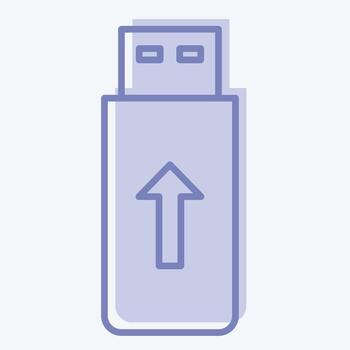 Icon Flashdisk. suitable for Computer Components symbol. two tone style. simple design editable. design template vector. simple illustration vector