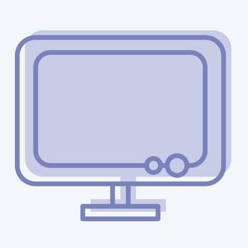 Icon Monitor. suitable for Computer Components symbol. two tone style. simple design editable. design template vector. simple illustration vector