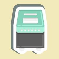 Sticker Bread Maker. suitable for Kitchen Appliances symbol. simple design editable. design template vector. simple illustration vector