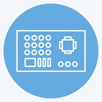 Icon Motherboard. suitable for Computer Components symbol. blue eyes style. simple design editable. design template vector. simple illustration vector