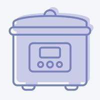 Icon Rice Cooker. suitable for Kitchen Appliances symbol. two tone style. simple design editable. design template vector. simple illustration vector