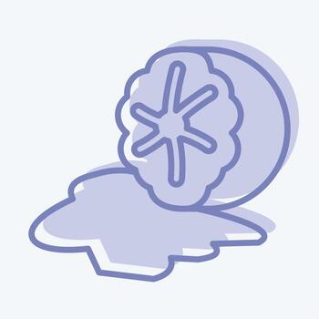 Icon Nutmeg. suitable for Nuts symbol. two tone style. simple design editable. design template vector. simple illustration vector