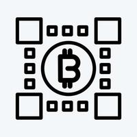 Icon Bitcoins Technology. suitable for education symbol. line style. simple design editable. design template vector. simple illustration vector