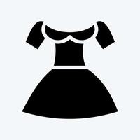 Icon Dirndl. suitable for education symbol. glyph style. simple design editable. design template vector. simple illustration vector