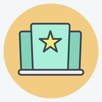 Icon Hotel. suitable for education symbol. color mate style. simple design editable. design template vector. simple illustration vector