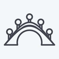 Icon Bridge. suitable for City Park symbol. line style. simple design editable. design template vector. simple illustration vector