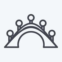 puente de iconos adecuado para el símbolo del parque de la ciudad. estilo de línea diseño simple editable. vector de plantilla de diseño. ilustración sencilla