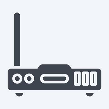 Icon Router. suitable for Computer Components symbol. glyph style. simple design editable. design template vector. simple illustration vector