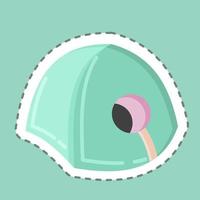 Sticker line cut Tent. suitable for education symbol. simple design editable. design template vector. simple illustration vector