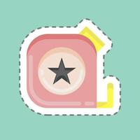 Sticker line cut Tape Measure. suitable for education symbol. simple design editable. design template vector. simple illustration vector