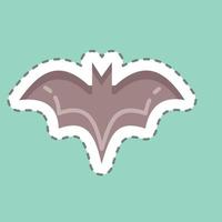 Sticker line cut Bat. suitable for Halloween symbol. simple design editable. design template vector. simple illustration vector