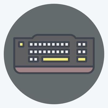 Icon Keyboard. suitable for Computer Components symbol. color mate style. simple design editable. design template vector. simple illustration vector