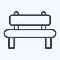 Icon Bench. suitable for City Park symbol. line style. simple design editable. design template vector. simple illustration vector