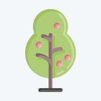 árbol de iconos adecuado para el símbolo del parque de la ciudad. estilo plano diseño simple editable. vector de plantilla de diseño. ilustración sencilla