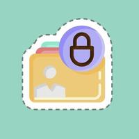 Sticker line cut Personal Data Protection. suitable for education symbol. simple design editable. design template vector. simple illustration vector