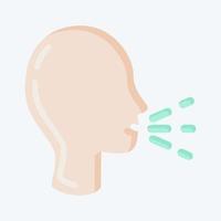 Icon Sneezing. suitable for flu symbol. flat style. simple design editable. design template vector. simple illustration vector