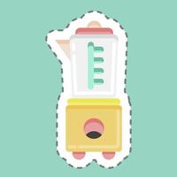 Sticker line cut Blender. suitable for Kitchen Appliances symbol. simple design editable. design template vector. simple illustration vector