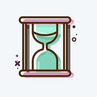 icono de reloj de arena. adecuado para el símbolo de la educación. estilo mbe. diseño simple editable. vector de plantilla de diseño. ilustración sencilla