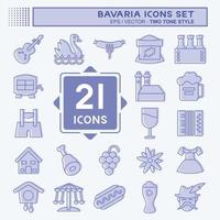 Icon Set Bavaria. suitable for education symbol. two tone style. simple design editable. design template vector. simple illustration vector