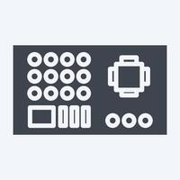 Icon Motherboard. suitable for Computer Components symbol. glyph style. simple design editable. design template vector. simple illustration vector
