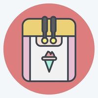 icono de la máquina de helados. adecuado para el símbolo de electrodomésticos de cocina. estilo compañero de color. diseño simple editable. vector de plantilla de diseño. ilustración sencilla