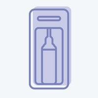 icono de máquina de refrescos. adecuado para el símbolo de electrodomésticos de cocina. estilo de dos tonos. diseño simple editable. vector de plantilla de diseño. ilustración sencilla