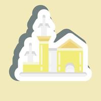 Sticker Castle. suitable for education symbol. simple design editable. design template vector. simple illustration vector