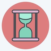 Icon Sandglass. suitable for education symbol. color mate style. simple design editable. design template vector. simple illustration vector