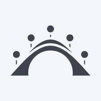Icon Bridge. suitable for City Park symbol. glyph style. simple design editable. design template vector. simple illustration vector