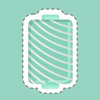 Sticker line cut Robbin. suitable for education symbol. simple design editable. design template vector. simple illustration vector