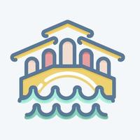 Icon Venice. suitable for education symbol. doodle style. simple design editable. design template vector. simple illustration vector