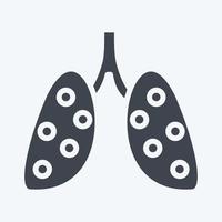Icon Pneumonia. suitable for flu symbol. glyph style. simple design editable. design template vector. simple illustration vector