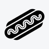 Icon Bratwurst. suitable for education symbol. glyph style. simple design editable. design template vector. simple illustration vector