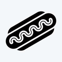 Icon Bratwurst. suitable for education symbol. glyph style. simple design editable. design template vector. simple illustration vector