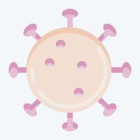 Icon Flu Virus. suitable for flu symbol. flat style. simple design editable. design template vector. simple illustration vector