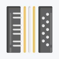 Icon Accordion. suitable for education symbol. flat style. simple design editable. design template vector. simple illustration vector