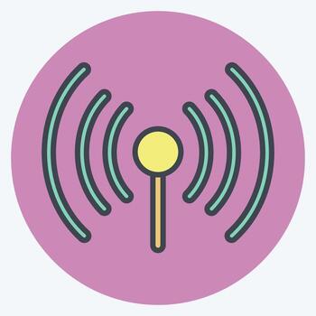 Icon WIFI. suitable for City Park symbol. color mate style. simple design editable. design template vector. simple illustration vector