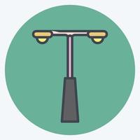 Icon Streetlight. suitable for City Park symbol. color mate style. simple design editable. design template vector. simple illustration vector