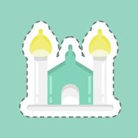 Sticker line cut Synagogue. suitable for education symbol. simple design editable. design template vector. simple illustration vector