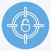 Icon Fraud Detection. suitable for education symbol. blue eyes style. simple design editable. design template vector. simple illustration vector