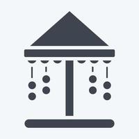 Icon Carousel. suitable for City Park symbol. glyph style. simple design editable. design template vector. simple illustration vector