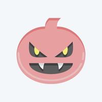 icono de calabaza. adecuado para el símbolo de halloween. estilo plano diseño simple editable. vector de plantilla de diseño. ilustración sencilla