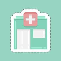 Sticker line cut Pharmacy. suitable for flu symbol. simple design editable. design template vector. simple illustration vector