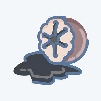 Icon Nutmeg. suitable for Nuts symbol. doodle style. simple design editable. design template vector. simple illustration vector