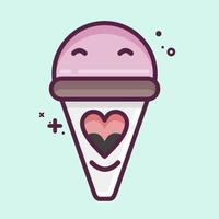 helado de icono. adecuado para el símbolo de la educación. estilo mbe. diseño simple editable. vector de plantilla de diseño. ilustración sencilla