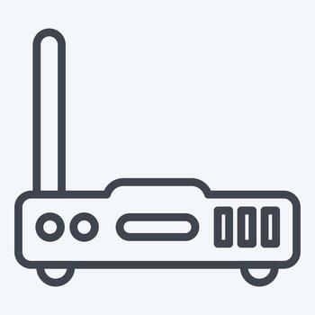 Icon Router. suitable for Computer Components symbol. line style. simple design editable. design template vector. simple illustration vector