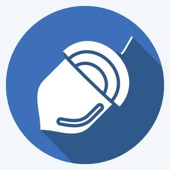 Icon Acorn. suitable for Nuts symbol. long shadow style. simple design editable. design template vector. simple illustration vector