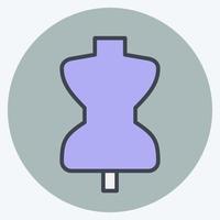 Icon Tailor Dummy. suitable for education symbol. color mate style. simple design editable. design template vector. simple illustration vector
