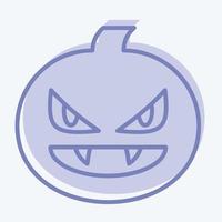 Icon Pumpkin. suitable for Halloween symbol. two tone style. simple design editable. design template vector. simple illustration vector