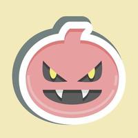 Sticker Pumpkin. suitable for Halloween symbol. simple design editable. design template vector. simple illustration vector